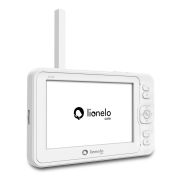 Lionelo - Videofon Babyline 8.3, Cu termometru, Cu melodii, Comunicare in 2 sensuri, Rotire 360 grade, Alb BYNLOC-BABYLINE_8.3_WHITE