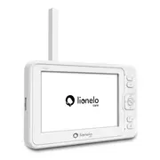Lionelo - Videofon Babyline 8.3, Cu termometru, Cu melodii, Comunicare in 2 sensuri, Rotire 360 grade, Alb BYNLOC-BABYLINE_8.3_WHITE