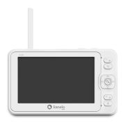 Lionelo - Videofon Babyline 8.3, Cu termometru, Cu melodii, Comunicare in 2 sensuri, Rotire 360 grade, Alb BYNLOC-BABYLINE_8.3_WHITE