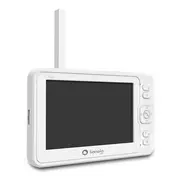 Lionelo - Videofon Babyline 8.3, Cu termometru, Cu melodii, Comunicare in 2 sensuri, Rotire 360 grade, Alb BYNLOC-BABYLINE_8.3_WHITE