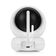 Lionelo - Videofon Babyline 8.3, Cu termometru, Cu melodii, Comunicare in 2 sensuri, Rotire 360 grade, Alb BYNLOC-BABYLINE_8.3_WHITE