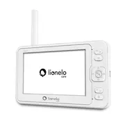 Lionelo - Videofon Babyline 8.3, Cu termometru, Cu melodii, Comunicare in 2 sensuri, Rotire 360 grade, Alb BYNLOC-BABYLINE_8.3_WHITE