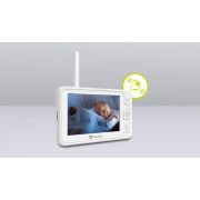 Lionelo - Videofon Babyline 8.3, Cu termometru, Cu melodii, Comunicare in 2 sensuri, Rotire 360 grade, Alb BYNLOC-BABYLINE_8.3_WHITE