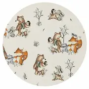 MimiNu - Aparatoare pentru patut 120x60 cm, Din bumbac certificat Oeko Tex Standard 100, Cu inaltimea de 30 cm, Cu panglici, Design, Time for fun BYN6426972024266
