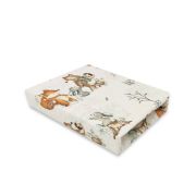 MimiNu - Cearceaf cu elastic pentru patut co-sleeper, Timon, Din bumbac certificat Oeko Tex Standard 100, Dimensiune 87 x 51 cm, Design, Time for fun BYN6426972024341