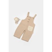 Salopeta cu bretele si buzunar, 100% bumbac - Apricot, BabyCosy (Marime: 18-24 Luni) JEMBC-CSYM7044-18