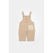 Salopeta cu bretele si buzunar, 100% bumbac - Apricot, BabyCosy (Marime: 6-9 luni) JEMBC-CSYM7044-6