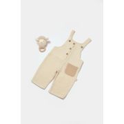 Salopeta cu bretele si buzunar, 100% bumbac - Stone, BabyCosy (Marime: 9-12 luni) JEMBC-CSYM7042-9