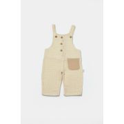 Salopeta cu bretele si buzunar, 100% bumbac - Stone, BabyCosy (Marime: 9-12 luni) JEMBC-CSYM7042-9