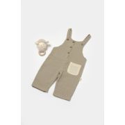 Salopeta cu bretele si buzunar, 100% bumbac - Verde, BabyCosy (Marime: 18-24 Luni) JEMBC-CSYM7043-18