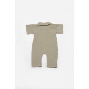 Salopeta cu maneca scurta si nasturei Sheep, 100% bumbac - Verde, BabyCosy (Marime: 6-9 luni) JEMBC-CSYM7040-6