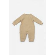 Salopeta cu nasturei, Winter muselin, 100% bumbac - Apricot, BabyCosy (Marime: 9-12 luni) JEMBC-CSYM7038-9