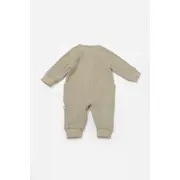 Salopeta cu nasturei, Winter muselin, 100% bumbac - Verde, BabyCosy (Marime: 18-24 Luni) JEMBC-CSYM7037-18