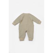 Salopeta cu nasturei, Winter muselin, 100% bumbac - Verde, BabyCosy (Marime: 9-12 luni) JEMBC-CSYM7037-9