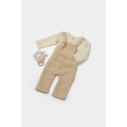 Set bluza si salopeta, Winter muselin, 100% bumbac - Apricot, BabyCosy (Marime: 3-6 Luni) JEMBC-CSYM7047-3