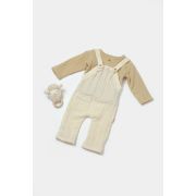 Set bluza si salopeta, Winter muselin, 100% bumbac - Stone, BabyCosy (Marime: 6-9 luni) JEMBC-CSYM7045-6