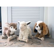 Little Bird Told Me - Lambert Sheep Pull Along Toy Cu Roti Detasabile, Pentru Copii Pjblb3113