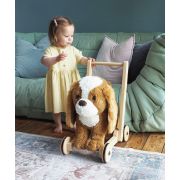 Little Bird Told Me - Peanut Pup Walker, Push Along  Ride On Toy Pentru Copii De Peste 1 An, King Charles Spaniel Caine Pufos Pentru Copii Mici, Cadru Robust Din Lemn, Scaun Captusit Pjblb3110