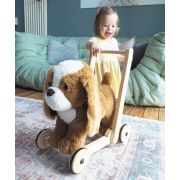Little Bird Told Me - Peanut Pup Walker, Push Along  Ride On Toy Pentru Copii De Peste 1 An, King Charles Spaniel Caine Pufos Pentru Copii Mici, Cadru Robust Din Lemn, Scaun Captusit Pjblb3110