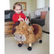 Little Bird Told Me - Vacuta Hubert Highland, Ride On Animal Toy, Pentru Copii De Peste 1 An, Cadru Robust Din Lemn, Scaun Captusit Pjblb3090