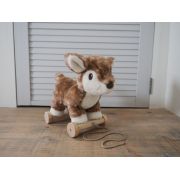 Little Bird Told Me - Willow Deer Pull Along Toy Cu Roti Detasabile, Pentru Copii Pjblb3114