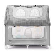 Patut Pliant Voiaj Cu Doua Niveluri De Inaltime, Ultraportabil Pentru Copii   Daily Dolci Sogni  , Usor De Transportat, Ideal Pentru Calatorii, Material Rezistent Cu Protectii Laterale Si Saltea Inclusa Pjb49115040