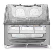 Patut Pliant Voiaj Cu Doua Niveluri De Inaltime, Ultraportabil Pentru Copii   Daily Dolci Sogni  , Usor De Transportat, Ideal Pentru Calatorii, Material Rezistent Cu Protectii Laterale Si Saltea Inclusa Pjb49115040