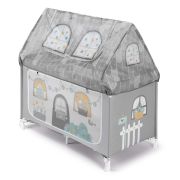 Patut Pliant Voiaj Cu Doua Niveluri De Inaltime, Ultraportabil Pentru Copii   Daily Dolci Sogni  , Usor De Transportat, Ideal Pentru Calatorii, Material Rezistent Cu Protectii Laterale Si Saltea Inclusa Pjb49115040