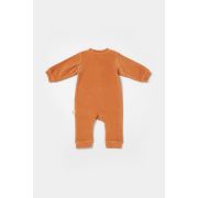 Salopeta Elefant cu maneca lunga din 80%bumbac organic si 20% poliester - Caramiziu, BabyCosy (Marime: 6-9 luni) JEMBC-CSYK6054-6