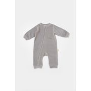 Salopeta Elefant cu maneca lunga din 80%bumbac organic si 20% poliester - Gri, BabyCosy (Marime: 6-9 luni) JEMBC-CSYK6056-6