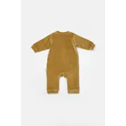 Salopeta Elefant cu maneca lunga din 80%bumbac organic si 20% poliester - Mustar, BabyCosy (Marime: 3-6 Luni) JEMBC-CSYK6055-3