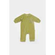 Salopeta Elefant cu maneca lunga din 80%bumbac organic si 20% poliester - Verde, BabyCosy (Marime: 12-18 Luni) JEMBC-CSYK6053-12