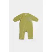 Salopeta Elefant cu maneca lunga din 80%bumbac organic si 20% poliester - Verde, BabyCosy (Marime: 12-18 Luni) JEMBC-CSYK6053-12