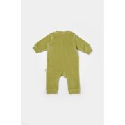 Salopeta Elefant cu maneca lunga din 80%bumbac organic si 20% poliester - Verde, BabyCosy (Marime: 18-24 Luni) JEMBC-CSYK6053-18