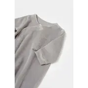 Salopeta Elefant cu maneca lunga si botosei din 80%bumbac organic si 20% poliester - Gri, BabyCosy (Marime: 3-6 Luni) JEMBC-CSYK6041-3