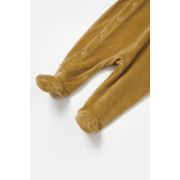 Salopeta Elefant cu maneca lunga si botosei din 80%bumbac organic si 20% poliester - Mustar, BabyCosy (Marime: 6-9 luni) JEMBC-CSYK6040-6