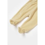 Salopeta Elefant cu maneca lunga si botosei din 80%bumbac organic si 20% poliester - Stone, BabyCosy (Marime: 6-9 luni) JEMBC-CSYK6037-6
