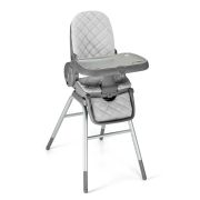 Scaun De Masa 4in1 Pentru Bebelusi Si Copii, Cam   Original, Inaltime Ajustabila, Varsta 0-14 Ani, Pliabil, Centura De Siguranta In 5 Puncte, Depozitare, Gri Matlasat Pjb9220065