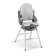 Scaun De Masa 4in1 Pentru Bebelusi Si Copii, Cam   Original, Inaltime Ajustabila, Varsta 0-14 Ani, Pliabil, Centura De Siguranta In 5 Puncte, Depozitare, Gri Matlasat Pjb9220065