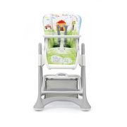 Scaun De Masa Multifunctional Pentru Bebelusi Si Copii, Cam   Campione, Inaltime Ajustabila, Varsta 6-36 Luni, Pliabil, Centura De Siguranta In 5 Puncte, 3 Tavite Detasabile, Depozitare, Minions Pjb259
