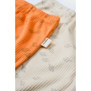 Set 2 pantalonasi Printed, BabyCosy, 50% modal+50% bumbac, Stone/Apricot (Marime: 3-6 Luni) JEMCSYM11619-3
