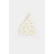 Set 3 piese:bluza, pantaloni si caciulita Printed, BabyCosy, 50% modal+50% bumbac, Ecru (Marime: 3-6 Luni) JEMBC-CSYM25500-3