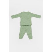 Set 3 piese:bluza, pantaloni si caciulita Printed, BabyCosy, 50% modal+50% bumbac, Verde (Marime: 18-24 Luni) JEMBC-CSYM25503-18