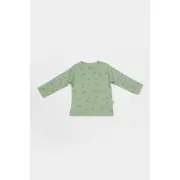 Set 3 piese:bluza, pantaloni si caciulita Printed, BabyCosy, 50% modal+50% bumbac, Verde (Marime: 3-6 Luni) JEMBC-CSYM25503-3