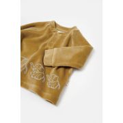 Set bluzita si pantaloni Elefant, 80%bumbac organic si 20% poliester - Mustar, BabyCosy (Marime: 12-18 Luni) JEMBC-CSYK6050-12