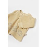 Set bluzita si pantaloni Elefant, 80%bumbac organic si 20% poliester - Stone, BabyCosy (Marime: 18-24 Luni) JEMBC-CSYK6047-18