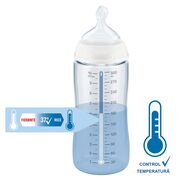 Biberon Nuk First Choice PP 300 ml, Control Temperatura, Tetina Silicon M, 6-18 luni, Disney Bambi ERFMAR-N8696