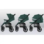 Lionelo - Carucior sport Annet Plus, De la nastere, Cu accesorii si capotina XXL reglabila, 0 - 22 Kg, Conform cu standardele europene de securitate EN1888-1 si EN1888-2, Verde BYNLO-ANNET_PLUS_GREEN_FOREST