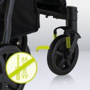Lionelo - Carucior sport Annet Plus, De la nastere, Cu accesorii si capotina XXL reglabila, 0 - 22 Kg, Conform cu standardele europene de securitate EN1888-1 si EN1888-2, Verde BYNLO-ANNET_PLUS_GREEN_FOREST