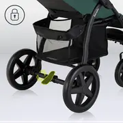 Lionelo - Carucior sport Annet Plus, De la nastere, Cu accesorii si capotina XXL reglabila, 0 - 22 Kg, Conform cu standardele europene de securitate EN1888-1 si EN1888-2, Verde BYNLO-ANNET_PLUS_GREEN_FOREST